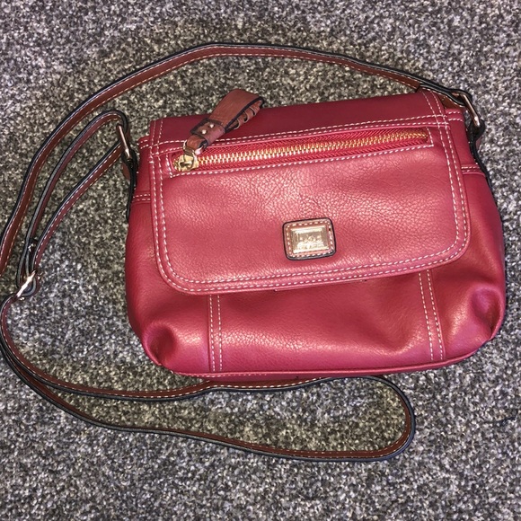 BOC Vinyl Crossbody Handbag Burgundy 👜 - Picture 1 of 8